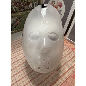 NWT Halloween Mask-Lt.‎ Green "Jason" Mask that Glows in the Dark-10"T x 10.5"W